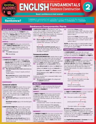 English Fundamentals 2 - Sentence Construction (update & expansion ...